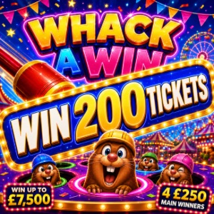 WIN 200 TICKETS INTO WHACK A WIN