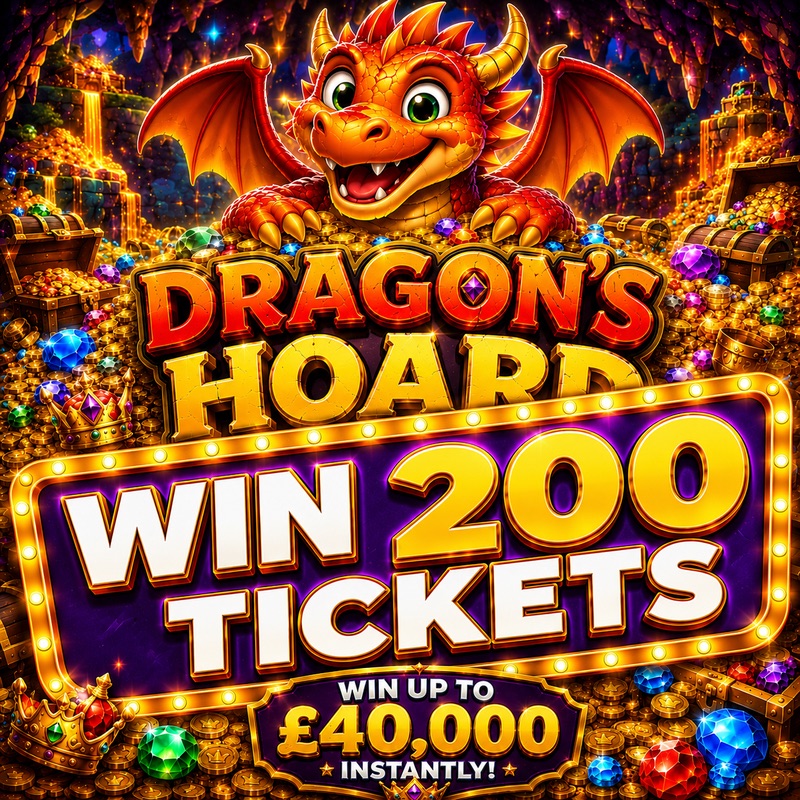 WIN 200 TICKETS INTO DRAGONS HOARD