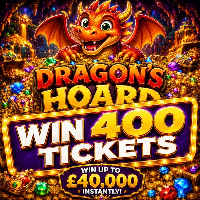 WIN 400 TICKETS INTO DRAGONS HOARD
